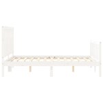 vidaXL Cadre de lit sans matelas blanc 140x190 cm bois de pin massif