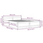 vidaXL Cadre de lit sans matelas avec tiroirs 160x200 cm