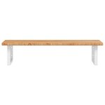 vidaXL Étagère de vasque murale acier et bois de chêne massif