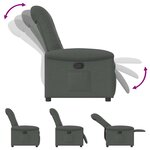 vidaXL Fauteuil inclinable Gris foncé Tissu
