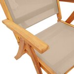 vidaXL Chaises pliables de jardin lot de 2 bois d'acacia et textilène