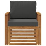 vidaXL Canapé d’extérieur Bois d'acacia massif et polyester Naturel