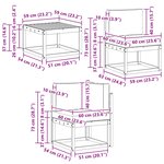 vidaXL Ensemble de canapés d'extérieur 5 pc Naturel et Anthracite