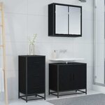 vidaXL Buffet Chêne noir 35.5 x 35 x 76 cm Bois d'ingénierie
