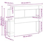 vidaXL Cabinet de Tête de Lit avec stockage Blanc Bois d’ingénierie
