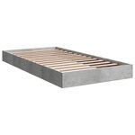 vidaXL Cadre de lit gris béton 100x200 cm bois d'ingénierie