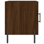 vidaXL Table de chevet chêne marron 40x40x50 cm bois d’ingénierie