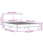 vidaXL Cadre de lit sans matelas chêne sonoma 140x200 cm