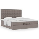 VidaXL Cadre de lit ottoman avec matelas taupe 200x200cm tissu