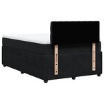 vidaXL Sommier à lattes de lit avec matelas Noir 120x200 cm Velours