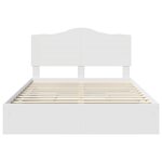 vidaXL Lit de Rangement Blanc 140 x 190 cm Bois d'ingénierie