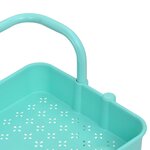 vidaXL Chariot de cuisine 3 niveaux Turquoise 42x35x85 cm Fer et ABS