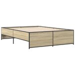 vidaXL Cadre de lit sans matelas chêne sonoma 135x190 cm
