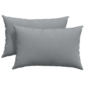 vidaXL Coussins de canapé 2 Pièces Gris clair 60 x 40 cm tissu