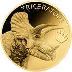 Monnaie TRICERATOPS Primeval Giants 1/1000 Oz Medaille Or