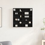 vidaXL Vitrine Cabinet Noir Chêne 60x8 5x58 cm Bois d'ingénierie