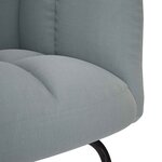vidaXL Chaise à bascule avec repose-pied Gris clair Tissu