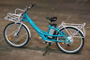 Vélo électrique du facteur, reconditionné  - Taille normale - Gris / turquoise