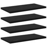 vidaXL Planches de bibliothèque - 4 Pièces en chêne noir  40x20x1.5 cm  en bois d'ingénierie.
