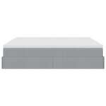 VidaXL Cadre de lit ottoman et matelas gris clair 160x200cm tissu