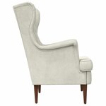 vidaXL Fauteuil Crème Velours