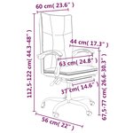 vidaXL Fauteuil inclinable de bureau Crème Similicuir
