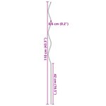 Supports de plantes en spirale vidaXL 50 Pièces 110 cm Acier