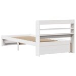 vidaXL Cadre de lit avec tête de lit sans matelas blanc 90x200 cm