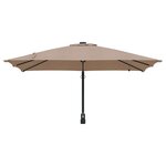 vidaXL Parasol de jardin Taupe 248.5 x 247.5 x 160 cm tissu