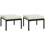 vidaXL Salon de jardin 7 Pièces avec coussins sable acier