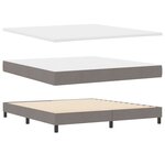 vidaXL Lit à ressorts avec tête de lit Taupe 180 x 200 cm tissu