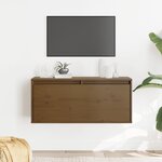 vidaXL Armoire murale Marron miel 80x30x35 cm Bois de pin massif