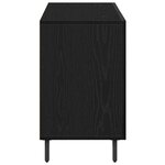 Buffet Noir Chêne vidaXL 100x36x60 cm en bois d'ingénierie