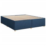 vidaXL Sommier à lattes de lit avec matelas Bleu 200x200 cm Tissu