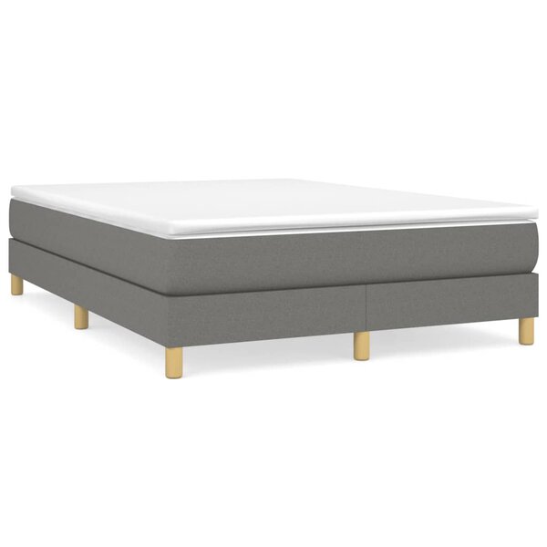 vidaXL Cadre de lit gris foncé 140x200 cm tissu