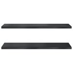 vidaXL Étagères murales 2 Pièces 100x40x3 cm noir acier inoxydable