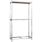 vidaXL Porte-pneus à 2 niveaux Argenté 110x40x180 cm Acier