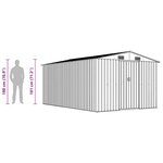 vidaXL Abri de jardin 257x392x181 cm Métal Gris
