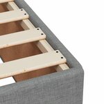 vidaXL Sommier à lattes de lit et matelas Gris clair 90x190 cm Tissu