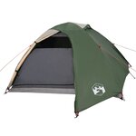 vidaXL Tente de camping à dôme 4 personnes vert imperméable