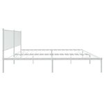 vidaXL Cadre de lit métal sans matelas et tête de lit blanc 183x213 cm