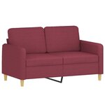 vidaXL Ensemble de canapés 2 Pièces avec coussins Rouge bordeaux Tissu