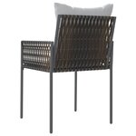 vidaXL Chaises de jardin et coussins lot de 2 marron 54x61x83 cm rotin