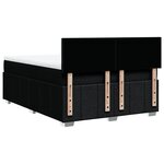 vidaXL Sommier à lattes de lit avec matelas Noir 140x190 cm Tissu