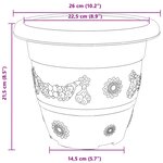 vidaXL Pots de plantes 6 Pièces Rouge brique Ø 26 x 21.5 cm Plastique