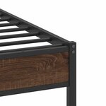 vidaXL Cadre de lit sans matelas chêne marron 75x190cm bois ingénierie