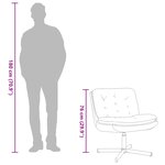 vidaXL Fauteuil relaxant pivotant Crème 63 x 75 x 76 cm Velours
