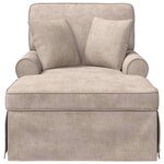 vidaXL Chaise lounge avec jupe Beige 157 x 91 x 91 cm ARES