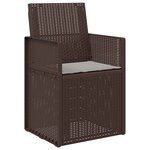 vidaXL Chaises de jardin salle à manger 2 Pièces Marron et gris clair PP