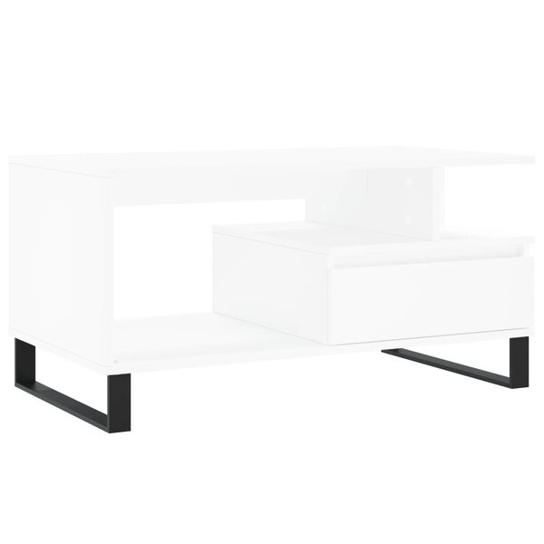 vidaXL Table basse Blanc 90x49x45 cm Bois d'ingénierie